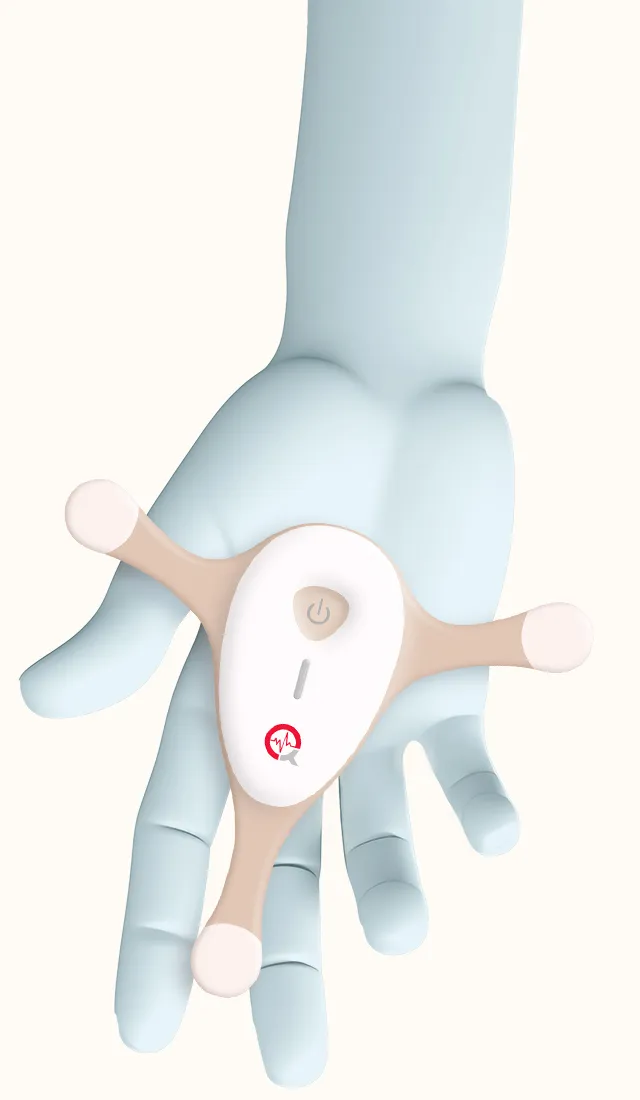 holter pequeno cabe na palma da mão