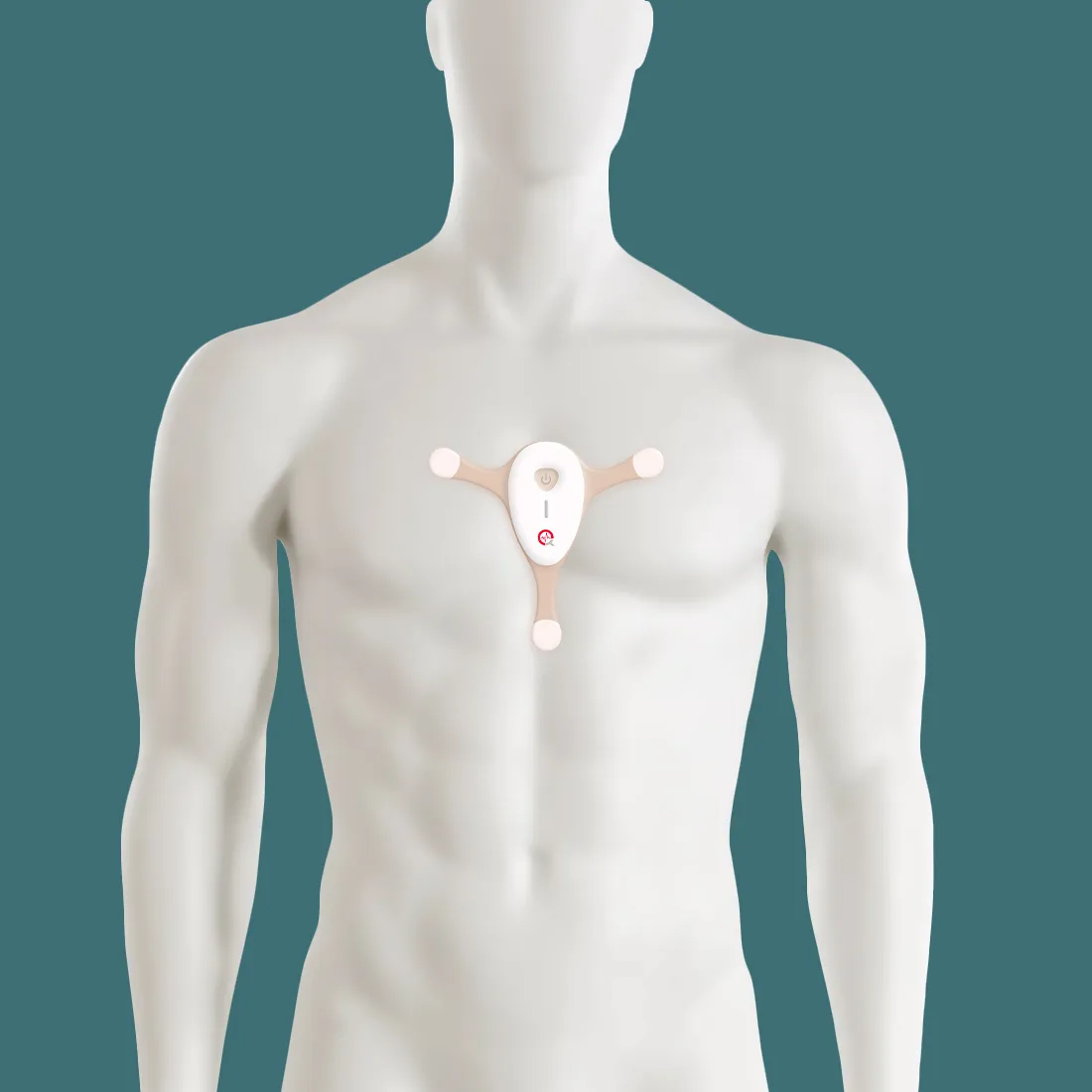 holter sem fios instalado no peito